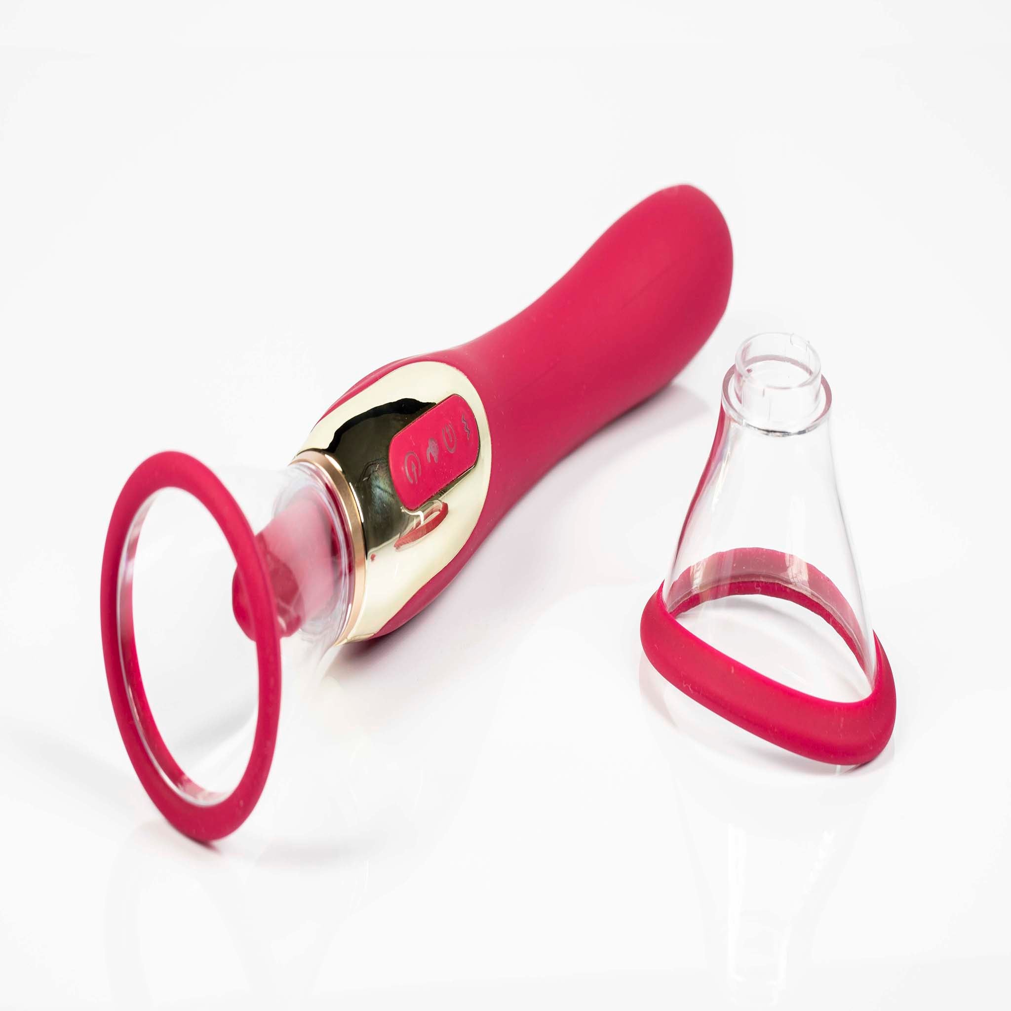 Suction Vibrator with Tongue - Red